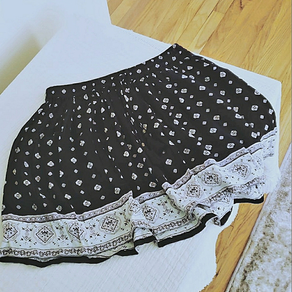 Forever 21 blue mini skirt with tassels